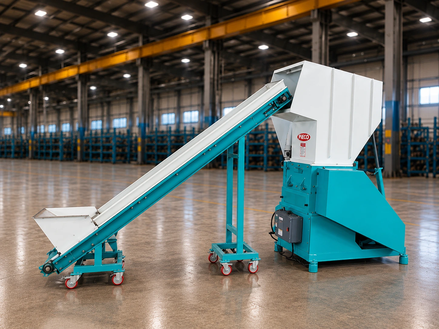 PIECO granulator with conveyor