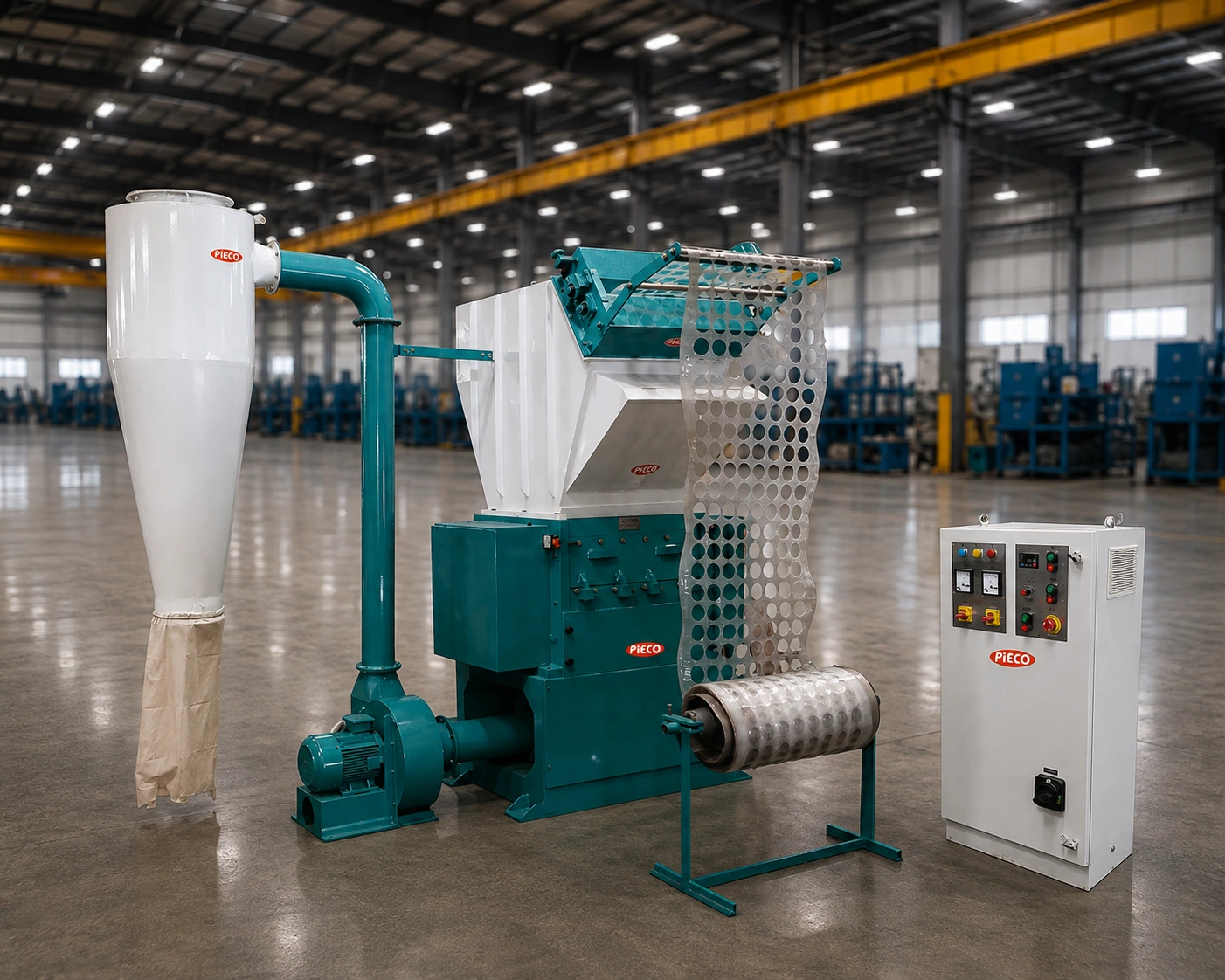 PIECO online inline sheet feeding granulator